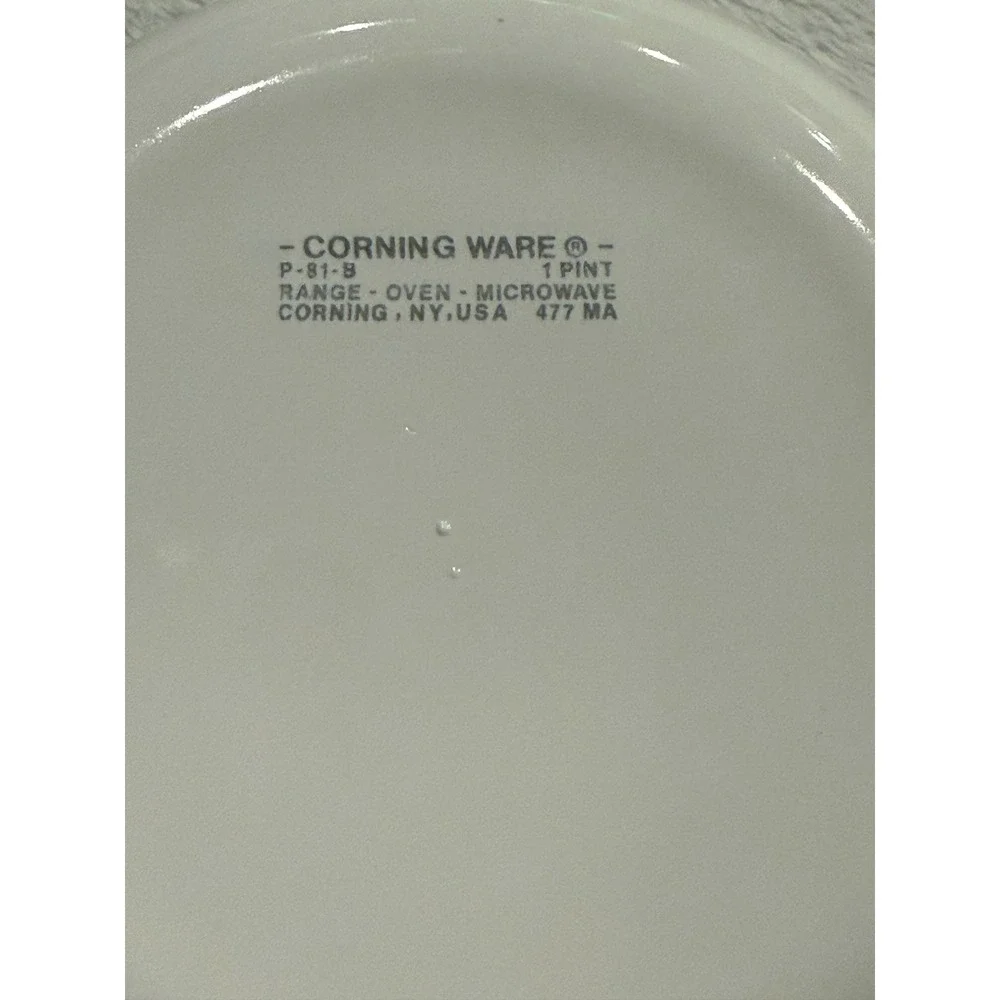 Vintage Corning Ware La Sauge 1 Pint Saucepan P-81-B with Pyrex Glass Lid P-81-C